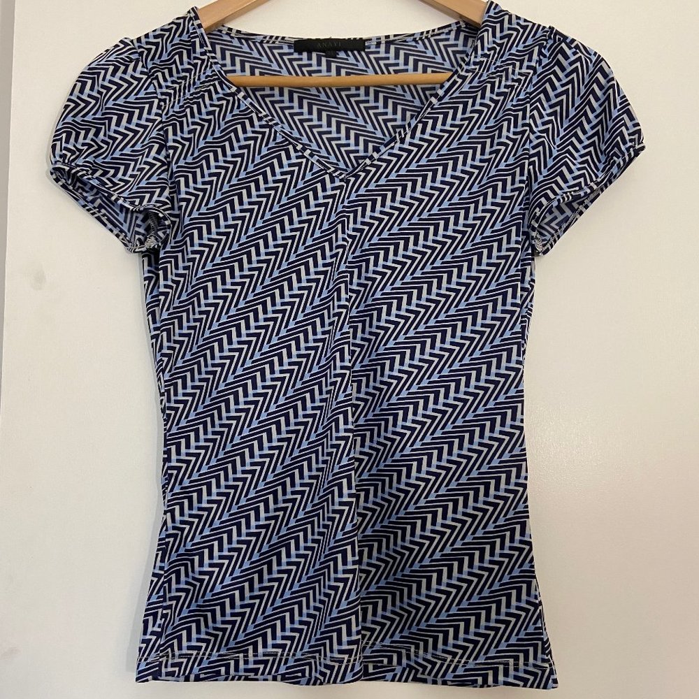 Blue Patterned Top